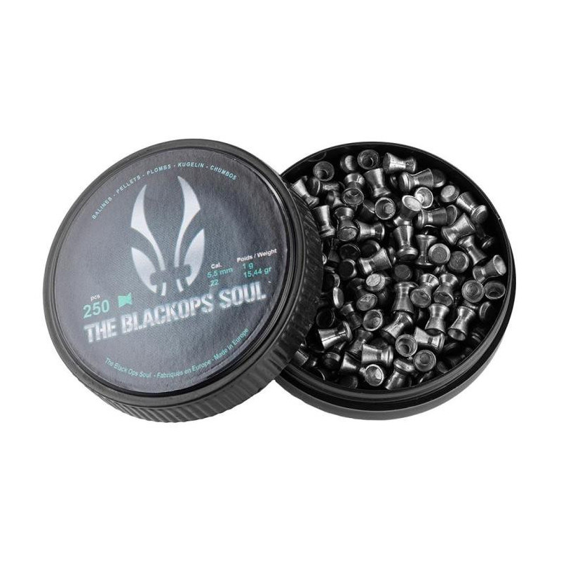 Boite de plombs Black Ops Soul à Tête plate - Cal. 5.5