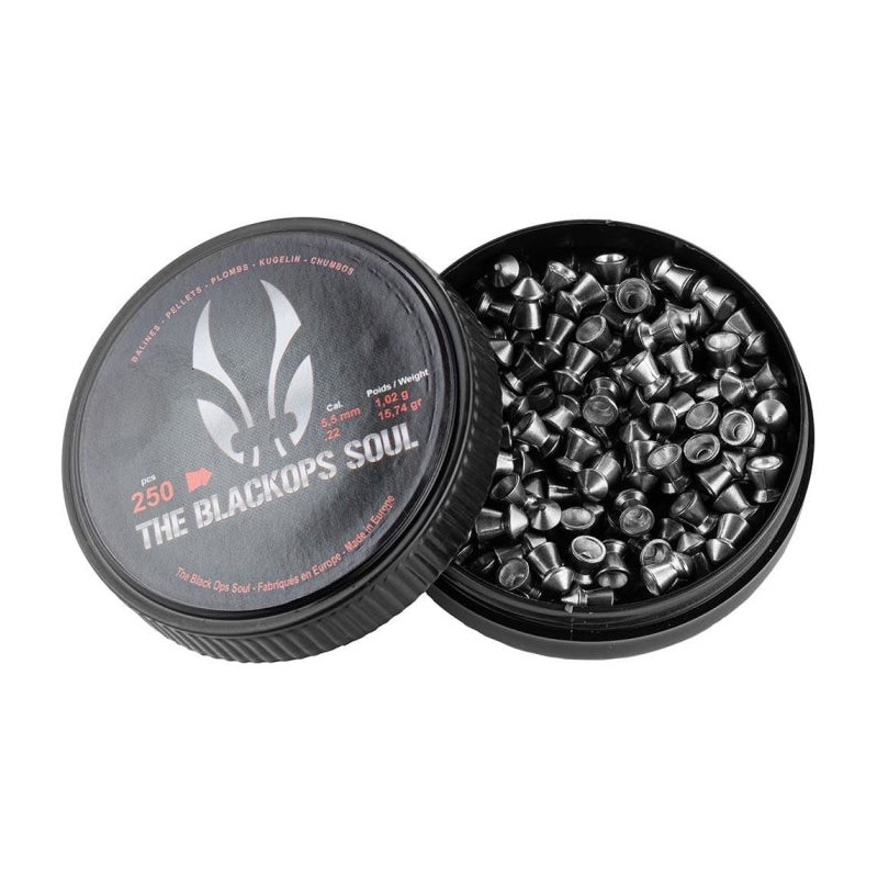 Boite de plombs Black Ops Soul à Tête pointue - Cal. 5.5