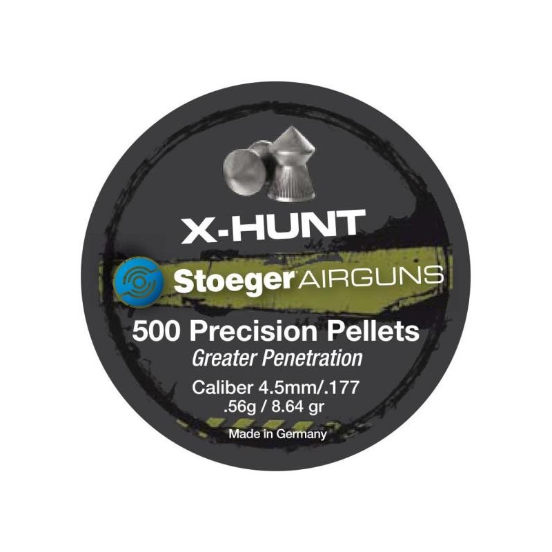 Boite de plombs Stoeger X-Hunter tête pointue 0.56 g - Cal. 4.5 mm