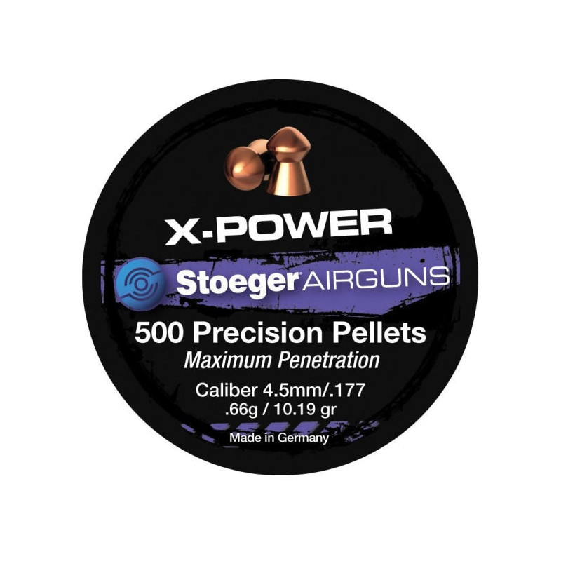 Boite de plombs Stoeger X-power 0.66 g - Cal. 4.5