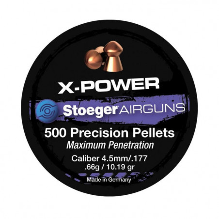 Boite de plombs Stoeger X-power 0.66 g - Cal. 4.5