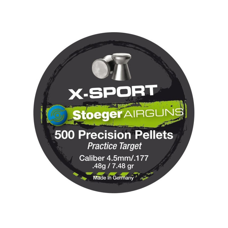 Boite de plombs Stoeger X-sport Tête plate 0.48 g - Cal. 4.5