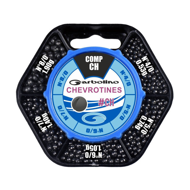 Boîte distributrice de chevrotines Garbolino 5 cases - N° 4/0-5/0-6/0-7/0-8/0
