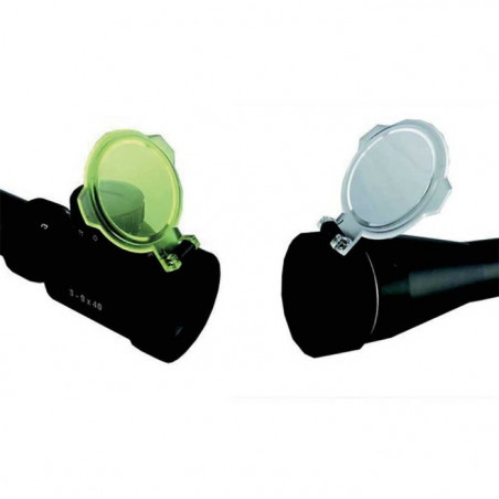 Bonnettes de protection Veoptik par paire - Jaune 42 mm