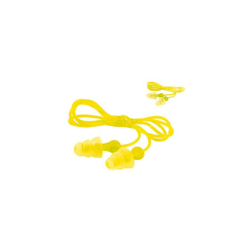Bouchon Peltor réutilisables 3M™ E-A-R™ triflange avec cordelette vinyle