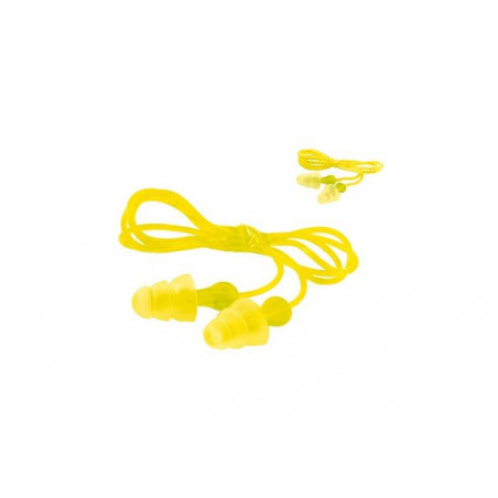 Bouchon Peltor réutilisables 3M™ E-A-R™ triflange avec cordelette vinyle