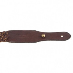 Bretelle pour arme Country Sellerie Cuir gras tressée 7 brins