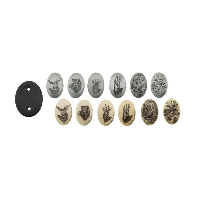 Calotte Ivoire ou argent motifs animaux - Simac