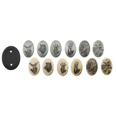 Calotte Ivoire ou argent motifs animaux - Simac