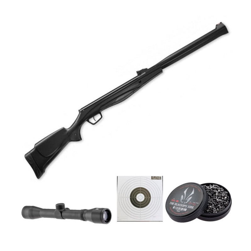 Carabine à plomb Stoeger RX20 S3 Suppressor Synth - Cal. 4.5 Lunette RTI 4x32 et accessoires