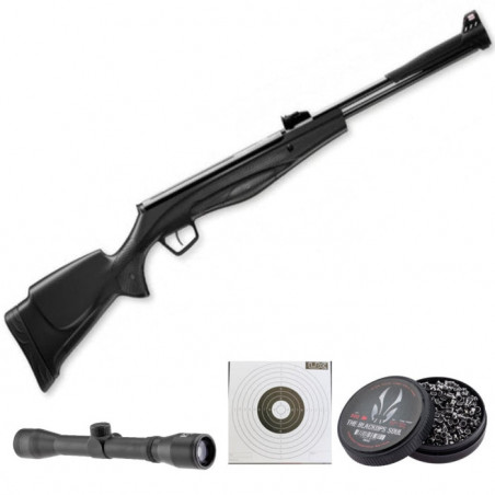 Carabine à plomb Stoeger RX40 Synthétique - Cal. 4.5 Lunettes RTI 4x32 et accessoires