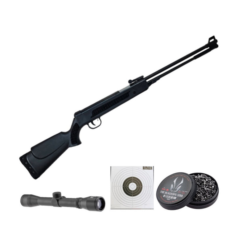 Carabine à plomb Swiss Arms Crow - Cal.4.5 mm Lunette RTI 4x32 et accessoires