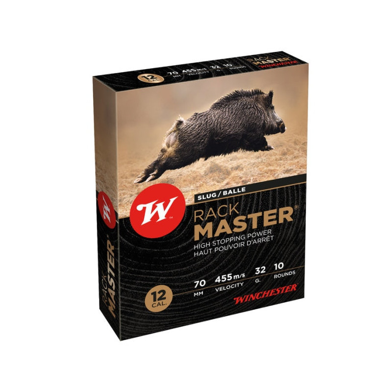 Cartouches à balle Winchester Slug Shotshells Rackmaster - Cal.12/70 - Par 10