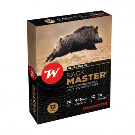 Cartouches à balle Winchester Slug Shotshells Rackmaster - Cal.12/70 - Par 10