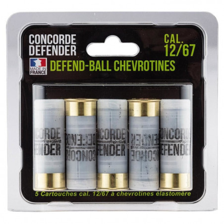 Cartouches Concorde Defender Defend-Ball chevrotines élastomère - Cal. 12/67