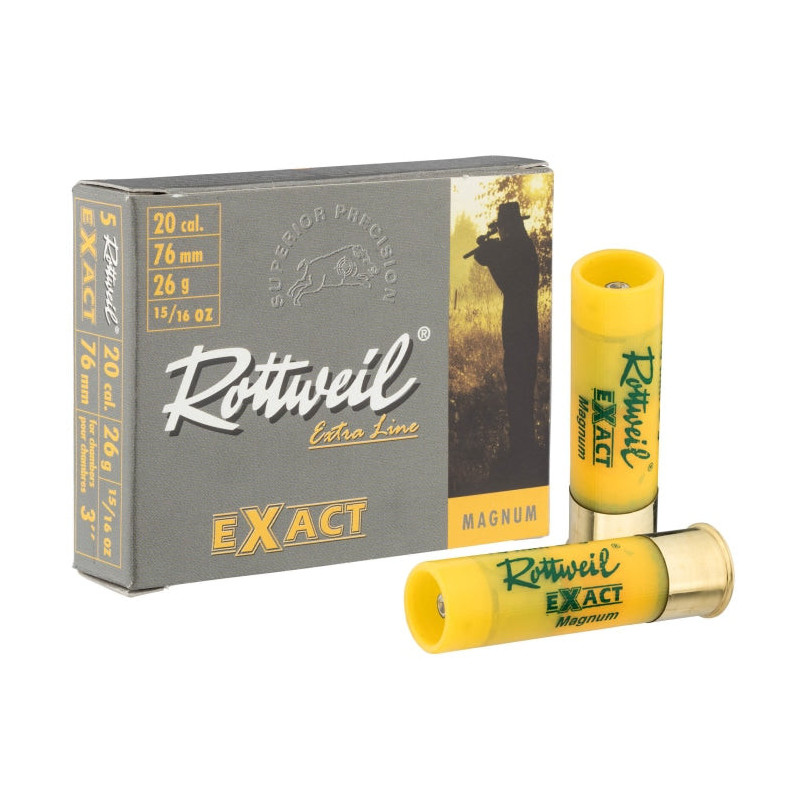 Cartouches Rottweil Exact Magnum - Cal. 20/76
