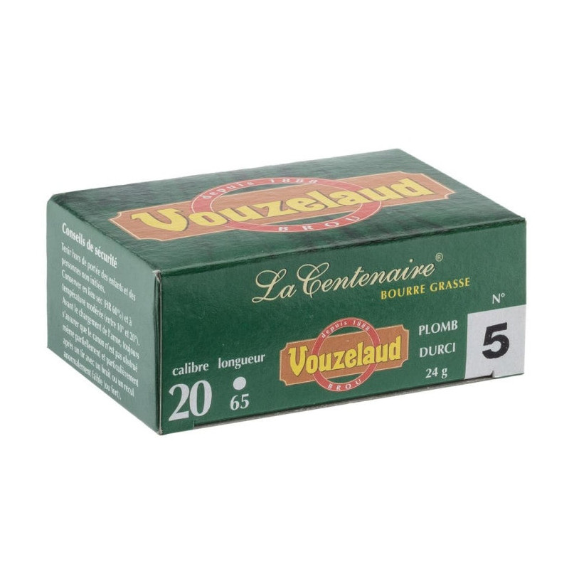Cartouches Vouzelaud La centenaire tube plastique - Cal. 20/65