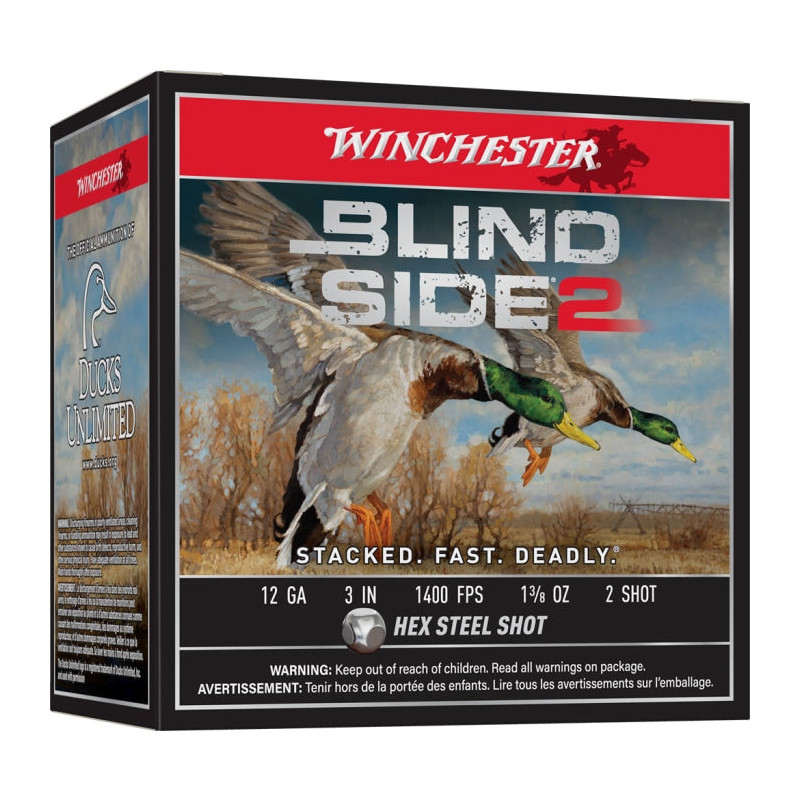 Cartouches Winchester Blind Side 2 39 g - Cal. 12/76 - Par 25