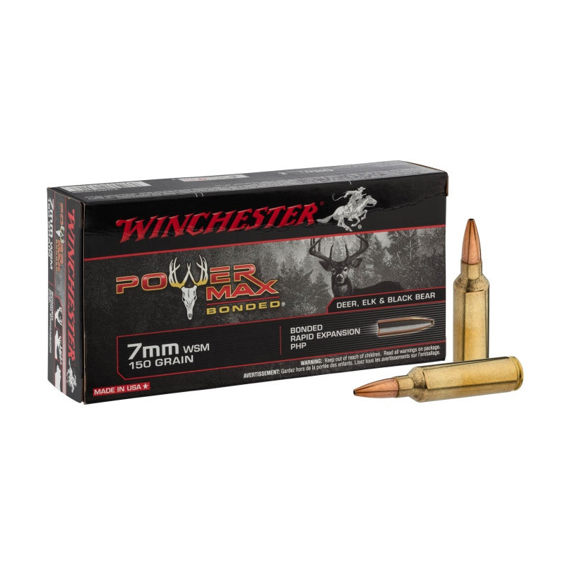 Cartouches Winchester Power Max Bonded - Cal.7 mm WSM - Par 20