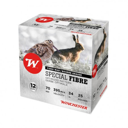 Cartouches Winchester Spécial Fibre 34 g - Cal. 12/70