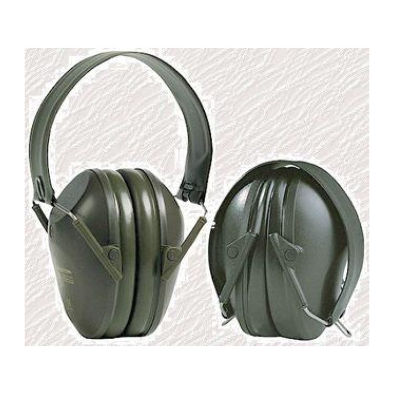 Casque Cabot Peltor Anti-Bruit Vert Militaire - Serre-Tête Pliable