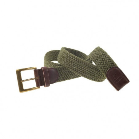 Ceinture Tresse Januel Elastique - Boucle Bronze 90x5 cm