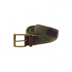 Ceinture Tresse Januel Elastique - Boucle Bronze 90x5 cm