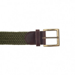 Ceinture Tresse Januel Elastique - Boucle Bronze 90x5 cm