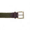 Ceinture Tresse Januel Elastique - Boucle Bronze 90x5 cm