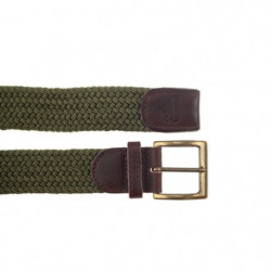 Ceinture Tresse Januel Elastique - Boucle Bronze 90x5 cm