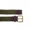 Ceinture Tresse Januel Elastique - Boucle Bronze 90x5 cm