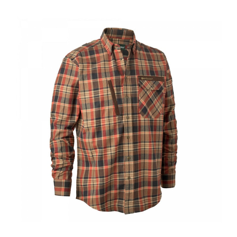 Chemise à carreaux DeerHunter Hektor Orange Check