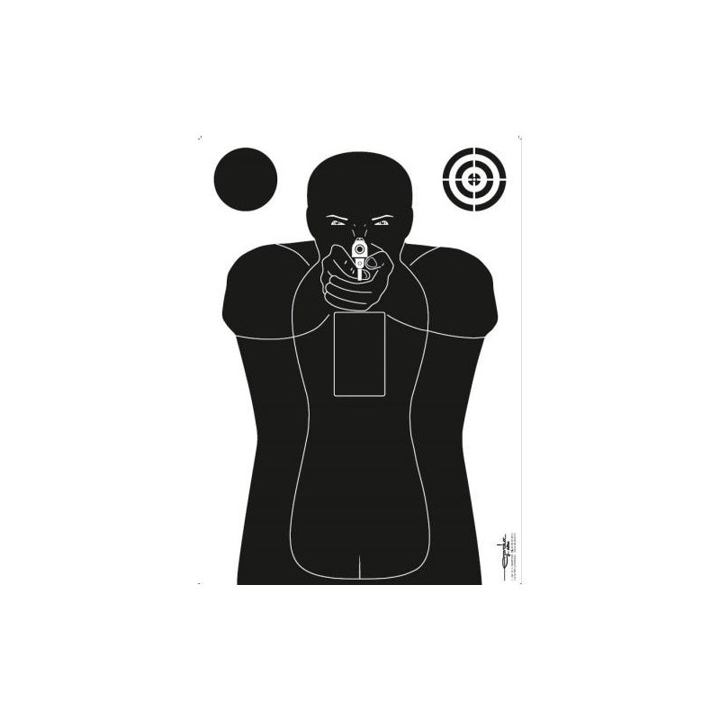 Cible carton Gravolux C0010 pistolet 25/50 m (N°50) par 100