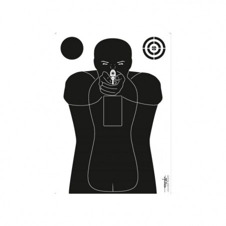 Cible carton Gravolux C0010 pistolet 25/50 m (N°50) par 100