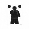 Cible Gravolux CG1 silouhette homme avec gilet PB Noir dond blanc 50x70 cm - x100