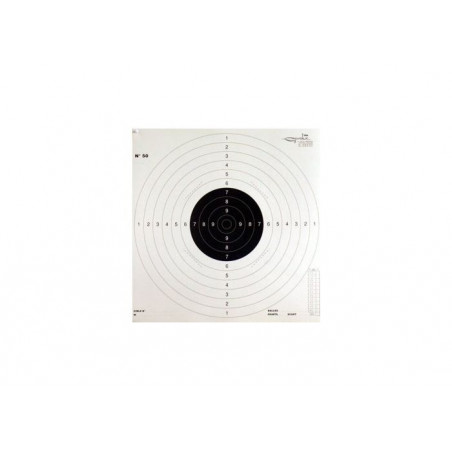 Cible papier Gravolux pistolet 25/50 m par 100