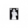 Cible silouhette Gravolux RS N°2 Tir Rapide blanche sur fond noir carton par 100
