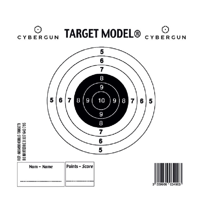 Cibles papier Cybergun - Par 50 pour Cible filet