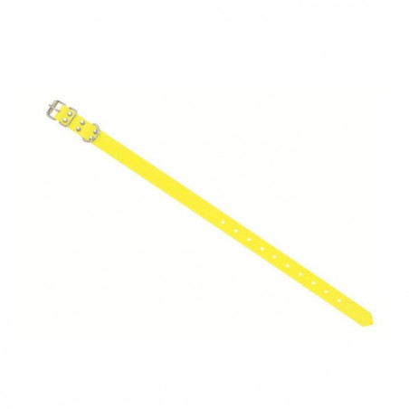 Collier pvc Fuzyon 2 boucles - Jaune Fluo