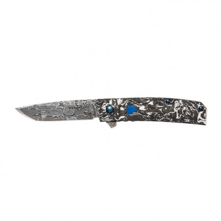 Couteau Benchmade Tengu Flipper Carbone Marbré - Lame 70mm