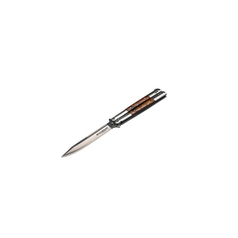 Couteau Boker Magnum Balisong Wood Large - Lame 90mm