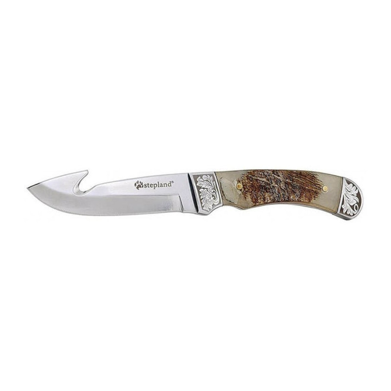 Couteau manche mouflon Stepland etui cuir