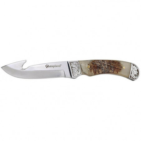 Couteau manche mouflon Stepland etui cuir