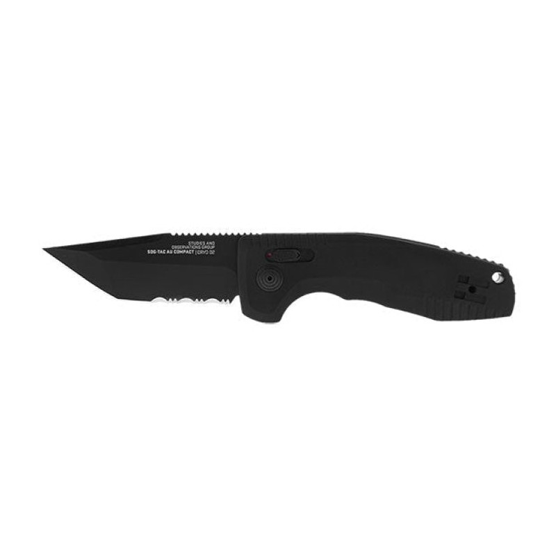 Couteau Sog SOG-TAC Auto Compact Tanto Serrated - Lame 75mm