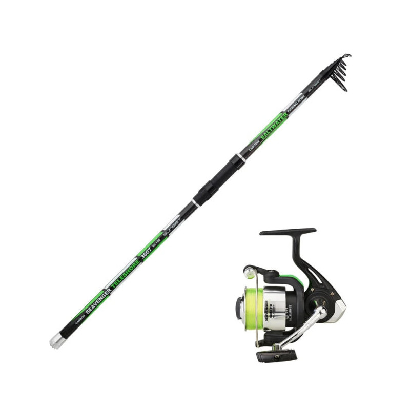 Ensemble canne Sunset Seavenger Teleshore Seavenger SW 5002 FD