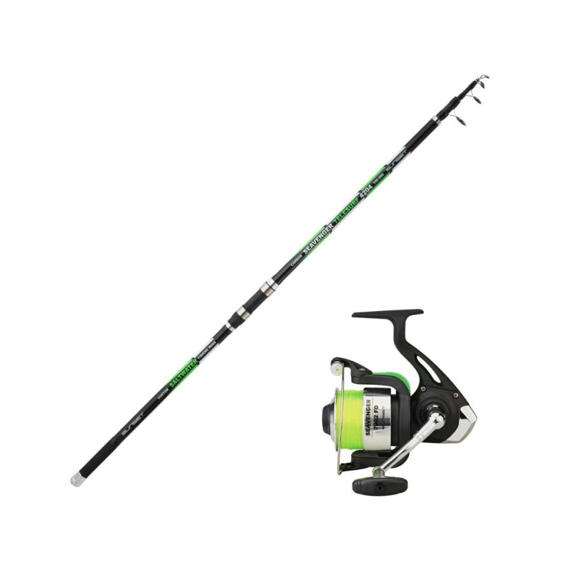 Ensemble canne Sunset Seavenger Telesurf Seavenger SW 7002 FD