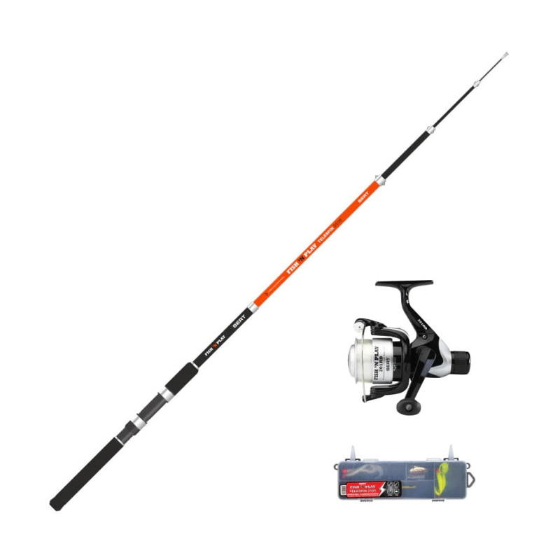 Ensemble lancer télescopique Sert Kit Fish ’N Play Telespin 201Rd Box