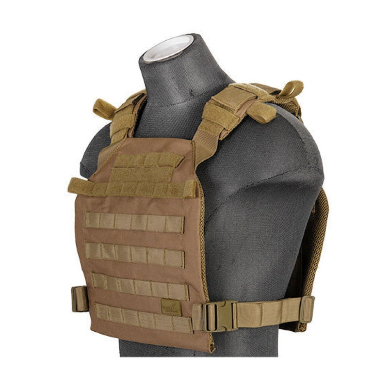 Gilet léger Lancer Tactical Plate carrier Coyotte Brown 1000D