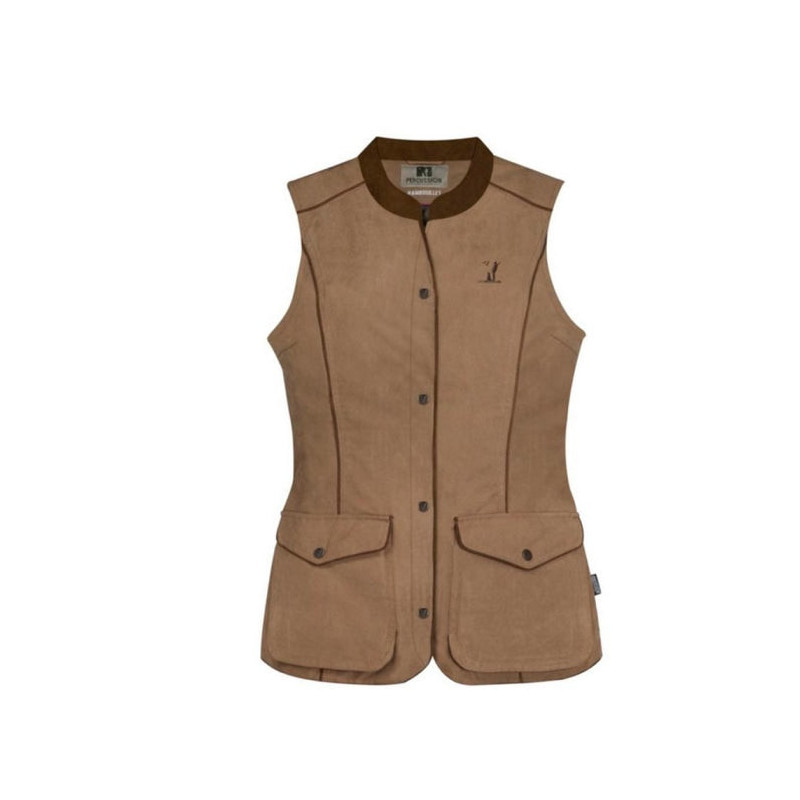 Gilet de chasse femme Percussion Rambouillet original - Marron