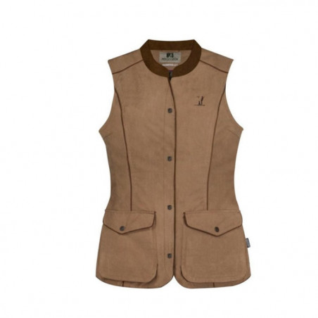 Gilet de chasse femme Percussion Rambouillet original - Marron